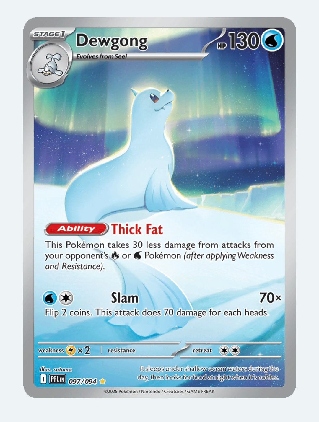 Dewgong Mega Evolutions: Phantasmal Flames 097/094 (Secret Rare)