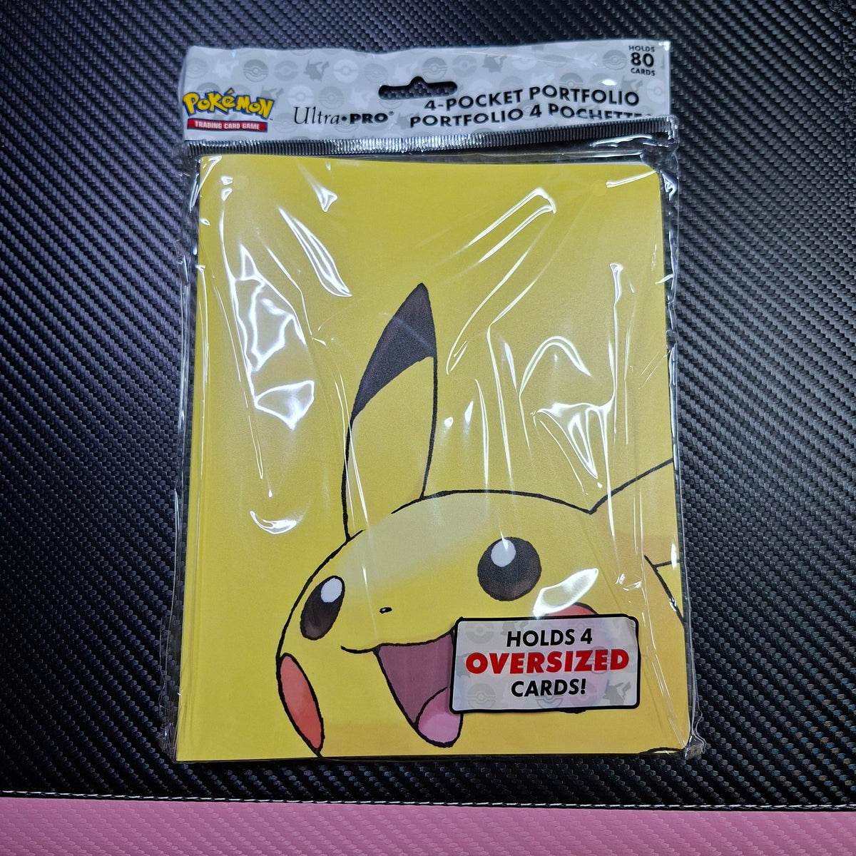 Pokémon Binder Pikachu Geel 40 enkele  80 dubbele kaarten