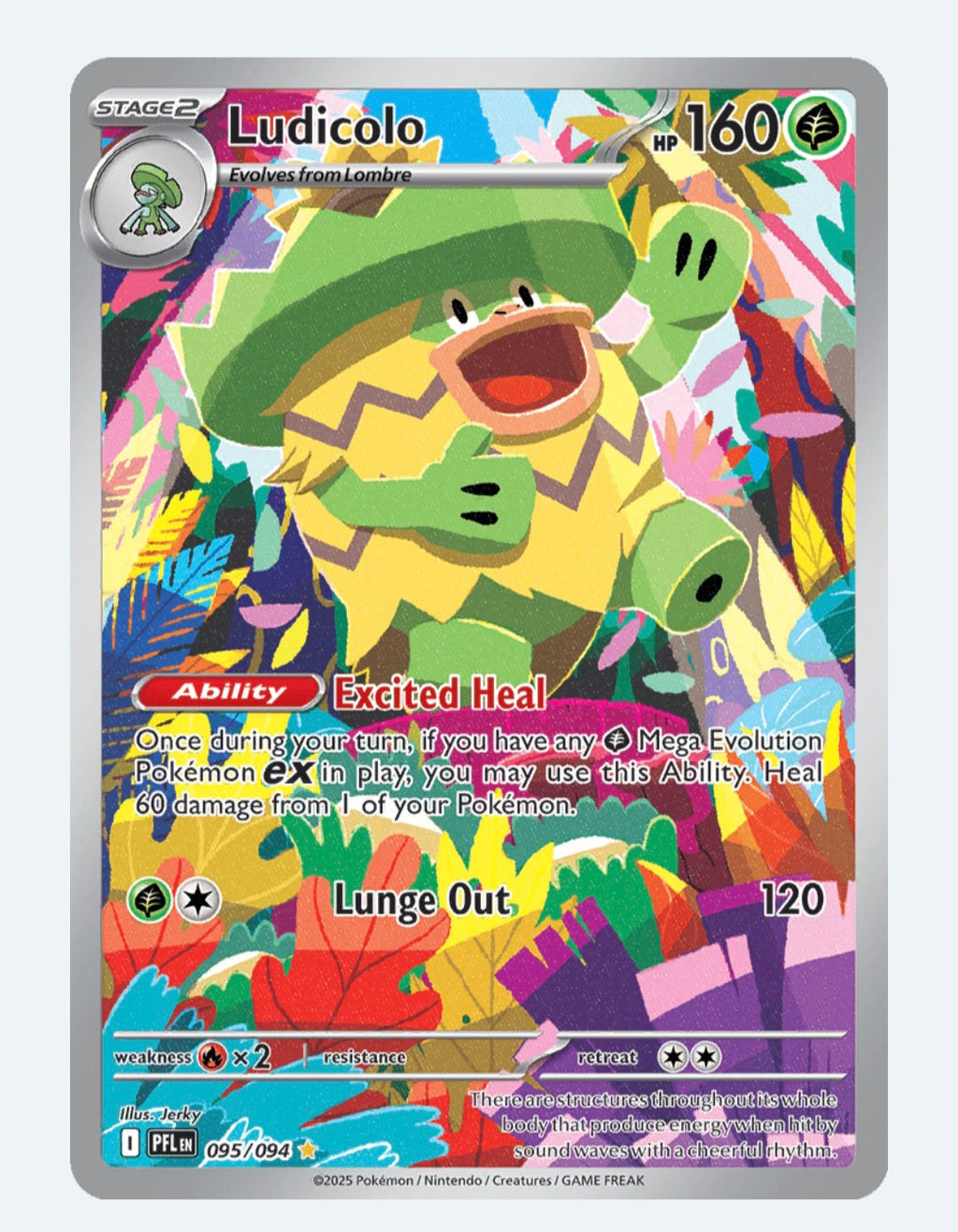 Ludicolo Mega Evolutions: Phantasmal Flames 095/094 (Secret Rare)